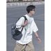 Summer New Pure Cotton Japanese Hong Kong Style Summer Round Neck Letter Printing Short Sleeve T-shirt Loose Casual Half Sleeve_viptrois.com