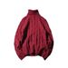 Cross-Border Winter Korean Version New Youth High Collar Pullover Knitted Loose Casual Long Sleeve Men's Fashion Sweater_viptrois.com