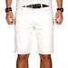 Men's White Denim Shorts Simple Stylish Business-Like Summer Wear_viptrois.com