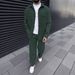 Men's Corduroy Jacket & Pants Set - Classic Casual Outfit For Autumn & Spring (Khaki/Black/Olive/Brown/Grey/Sky Blue, S-Xxxl)_viptrois.com