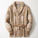 Loom Cross-Border Men's Clothing European And American Retro Knitted Mid-Length Classic Plaid Jacquard Cardigan Sweater_viptrois.com