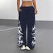 Unisex Hip-Hop Street Dance Joggers - Loose Fit Geometric Print Casual Pants For Men & Women (Polyester Blend, Plus Size Available)_viptrois.com