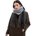 Unisex Bib cross border seasonal floral gradient fringed scarf_viptrois.com