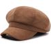 Plaid Octagonal Hat, Spring And Autumn Korean Style Casual Newsboy Cap, Fashionable Artist Hat, Duckbill Beret For_viptrois.com
