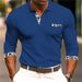 2025 Men's Long Sleeve Button-Up Sweatshirt, Solid Color Versatile Style MB14_viptrois.com