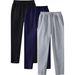 Men's Clothing Casual Plus Velvet Solid Color Fleece-Lined Casual Jogger Pants - Mid Rise Straight Leg Comfortable Sweatpants For Spring & Fall_viptrois.com