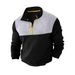 Spring And Autumn New Men's T Shirt Sweater Casual Sports Colorblock Long Sleeve Turtleneck Half Zipper Top_viptrois.com