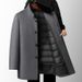 Men's Clothing Thickened Fur Collar Mid Length Removable Silk cotton Lined Wool Coat_viptrois.com