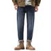Factory Direct Supply Autumn And Winter New Small Straight-footed Jeans Men's High-quality Niufeng Loose Washed Denim Trousers Men_viptrois.com