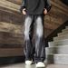 American Tie Dye Jeans For Men, Spring And Autumn Washed Gradient High Street Vibe, Loose Straight Wide Leg Pants_viptrois.com