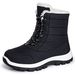 Polyurethane Plus Size Women's High Top Warm Cotton Shoes Cold-Proof Snow Comfortable Long Boots_viptrois.com