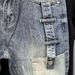 Men's Clothing Denim Shorts Men Summer Loose Trendy Print Contrast Color Multi Pocket Workwear Casual Shorts Men's Mid Length Pants_viptrois.com