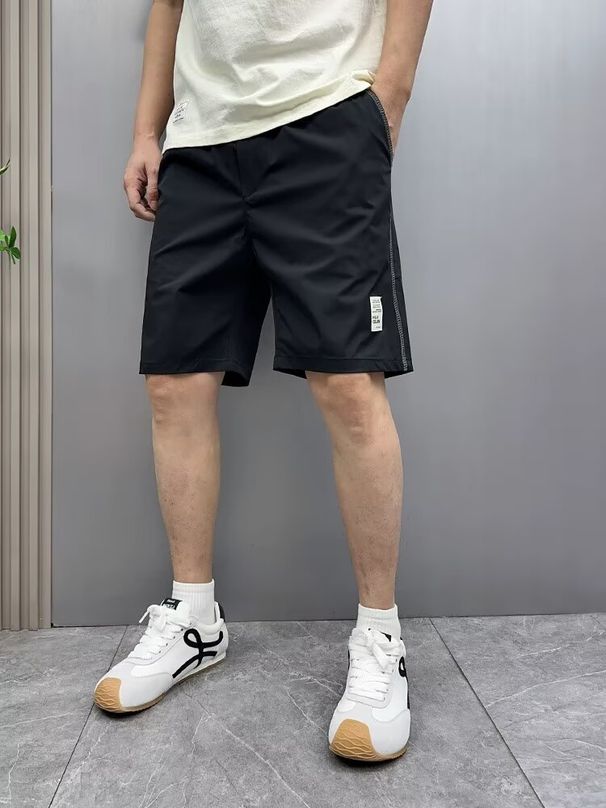 Men's Summer Casual Fashion Solid Color Loose Straight Leg Five Point mid Length Pants Thin Shorts_viptrois.com