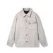 Men's Clothing Casual Suede Flannel Shirt Jacket With Pocket Details, Loose Fit Long Sleeve Lapel Coat For Spring & Autumn (Black, Light Green, Gray)_viptrois.com