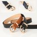 women's simple leather decorated jeans belt student belt_viptrois.com