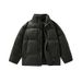 Men's Detachable Hood PU Leather Jacket – Oversized Streetwear Coat With Quilted Lining (M-3XL, Black/Charcoal/Deep Khaki)_viptrois.com