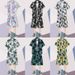 Men's Clothing Print Shirt Beach Big Pants Sunscreen Thin Suit Ice Silk Short Sleeved Shirt_viptrois.com