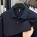 Cross-border 100% Cotton Spring And Autumn New Long Sleeve Men's Polo Shirt Breathable Solid Color Turn-down Collar_viptrois.com