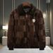 Men's Faux Fur Jacket Winter Thick Warm Coat Fashionable Faux Mink Collar Stylish Outerwear For Casual & Business_viptrois.com