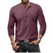 Men's Tie-Dye Henry Slim Fit Vintage Long Sleeve T-Shirt_viptrois.com