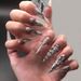 Long Pointed Nails Dark Cool European And American Nail Nails Wearable False Nails Nails Wearable Nails_viptrois.com