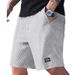 Men's Clothing Men's Summer Waffle Casual Shorts Drawstring Elastic Waist Loose Fit Beach Shorts With Pocket Five Point Pants_viptrois.com