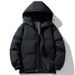 Men's Oversized Hooded Puffer Jacket - Winter Warm Polyester-Filled Coat With Stand Collar, Thickened Loose Fit Casual Outerwear_viptrois.com