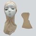 Women's Hijab solid color convenient bottoming hat with forehead cross for women, modal cotton headscarf_viptrois.com