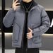 2024 Standing Collar Men's Short Autumn And Winter New Style Thick Youth White Duck Down Warm Casual Couple Jacket_viptrois.com