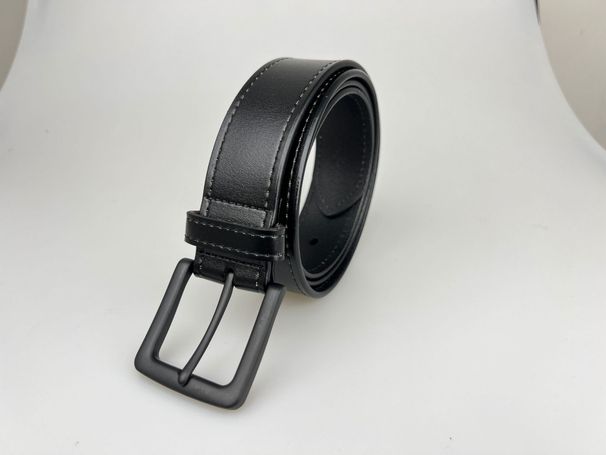 Men's Genuine Leather Belt - Classic Cowboy Style With Stitching Detail & Buckle Closure For Jeans & Pants_viptrois.com
