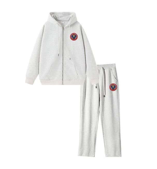 Men's Clothing High Quality 400G Heavy Cardigan Suit Imitation Embroidered Tiger Head American Style Couple Double Pull Trendy Brand Hooded Suit_viptrois.com