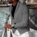 Men's Clothing 2024 New Solid Color Fashion Casual Slim Knitted Cardigan Sweater Men_viptrois.com