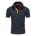 2025 New Summer Men's Fashion Lapel Short Sleeve Polo Shirt_viptrois.com