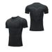 Men's clothing Fitness wear men's high spring short sleeve quick dry sports tights printed running_viptrois.com
