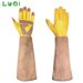 Unisex Green riding long garden gardening gloves cowhide wear-resistant beekeeping anti-shock anti-stab anti-cutting anti-hot_viptrois.com