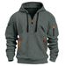 2025 New Cross-Border European American Style Hooded Sports Casual Jacket With Zipper And Patch Pocket Jacquard Fashion_viptrois.com