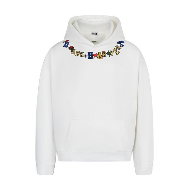 Design Sense Letter Embroidery Hooded Sweatshirt Men's Vibe Trendy Brand High Street Autumn Winter Style Personality_viptrois.com