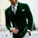 New Men's Double Breasted Velvet Suit Jacket Slim Fit Business Casual Formal Wear_viptrois.com