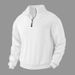 Men's Clothing Retro Stand Collar Cross Border Sweatshirt Half Zipper Pullover Loose Heavy Jacquard Long Sleeved Sweatshirt_viptrois.com