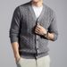 Autumn High-End Wool Cardigan 2025 New Style Middle-Aged Casual Solid Color Coat Sweater Men's Clothing_viptrois.com