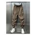 Men's Clothing Men's Quick Drying Solid Color Cargo Pants Summer Stylish Multi Pocket Outdoor Loose Drawstring Jogger Casual Pants_viptrois.com