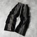 Cross-border European And American High Street Casual Sweatpants Fashion Versatile Street Hip-hop Men's Trendy Brand Loose Straight Striped Trousers_viptrois.com