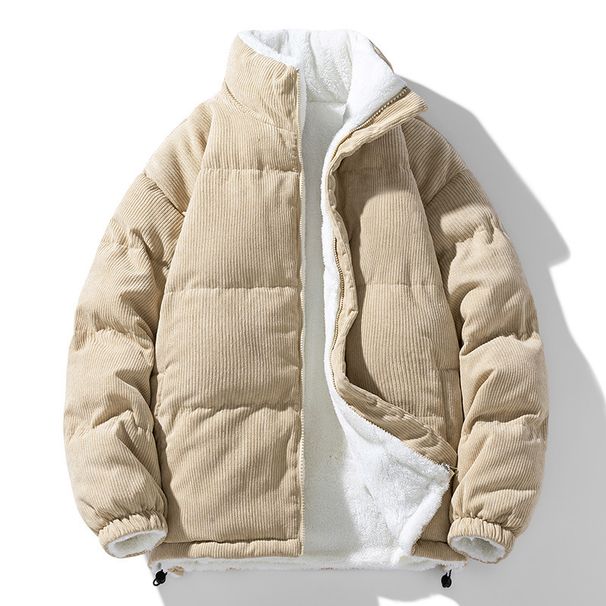 Men's Clothing Reversible Cotton Coat Winter Plus Velvet Thick Warm Cotton Coat_viptrois.com