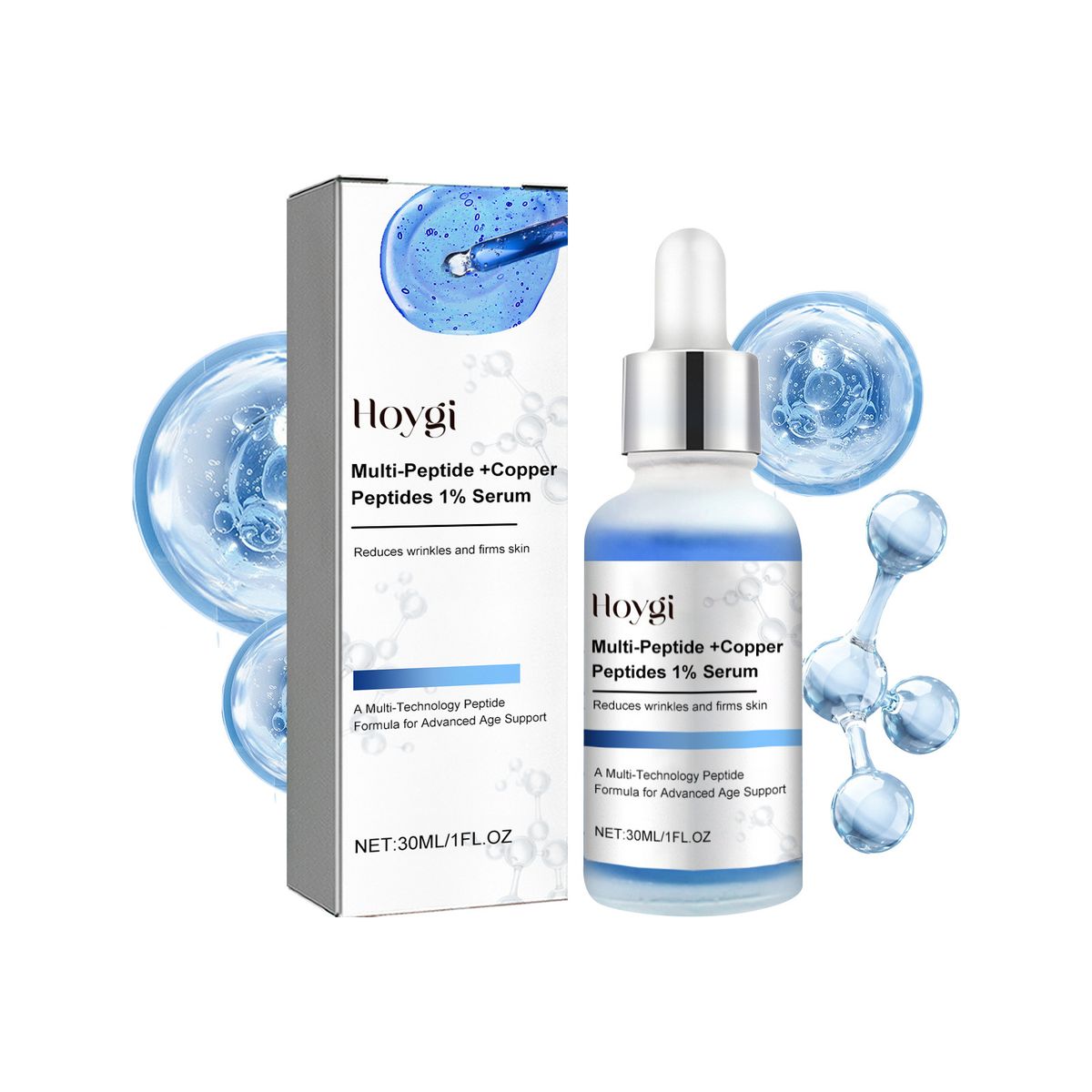 Peptide Serum, Skin Elasticity Firming Moisturizing Hydrating Facial Serum_viptrois.com