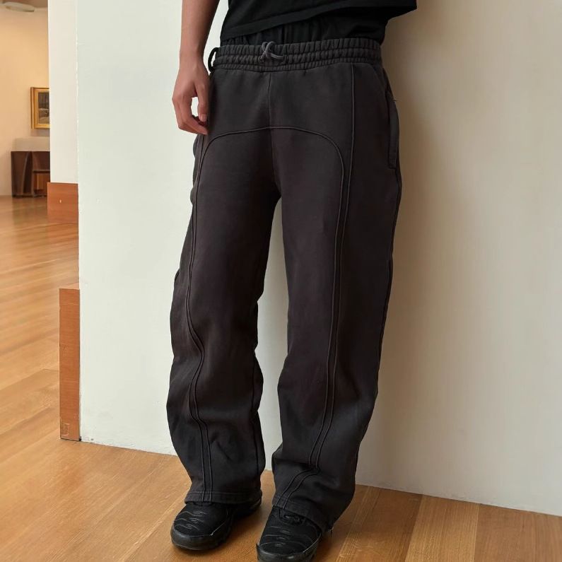 Men's Clothing design sweatpants men's street casual trousers hip hop casual trousers loose straight trousers_viptrois.com
