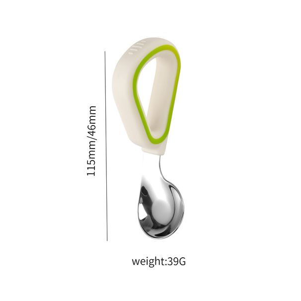 Mother & Kids Baby Independent Feeding Food Spoon 316 Stainless Steel Baby Learning To Eat Training Children Special Short Handle Spot_viptrois.com