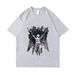 Wind Statue Printed Short Sleeve Men's Hip Hop Street Dark Gothic Couple T-shirt Top_viptrois.com