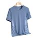 Men's Clothing Ice Silk Short Sleeved T Shirt Thin Casual Loose Large Size Half Sleeved T Shirt Round Neck_viptrois.com