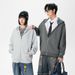 Men's Clothing Graffiti Cardigan Hoodie Men's 2025 Autumn New Korean Fashion Brand Zipper Jacket Couple's Factory Direct Sales_viptrois.com