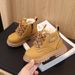2025 Winter New Boys Classic Warm Martin Boots Girls Thick Leather Boots Children's Anti Slip Plush Cotton Boots_viptrois.com